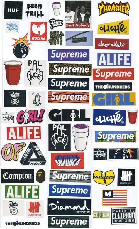 size of supreme sticker.